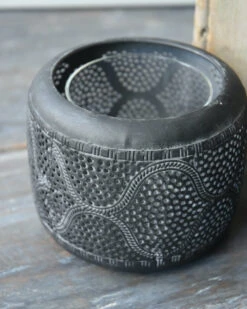 Bol Windlicht Met Golvend Rond Gaatjes Patroon, Groot -Mode-Woondecoratiewinkel bol windlicht met golvend rond gaatjes patroon groot 2