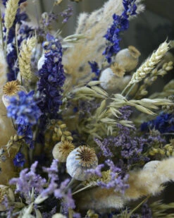 Droogbloem Pluk Boeket In Naturel Blauw Lila -Mode-Woondecoratiewinkel droogbloem pluk boeket in naturel blauw lila 2