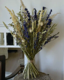 Droogbloem Pluk Boeket In Naturel Blauw Lila -Mode-Woondecoratiewinkel droogbloem pluk boeket in naturel blauw lila 3
