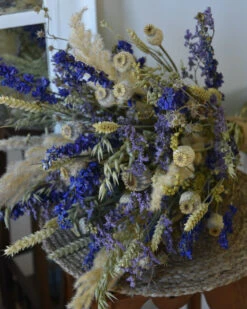 Droogbloem Pluk Boeket In Naturel Blauw Lila -Mode-Woondecoratiewinkel droogbloem pluk boeket in naturel blauw lila 6