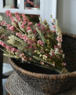 Droogbloem Toef In Pastel Roze, Een Vleugje Wit En Groen -Mode-Woondecoratiewinkel droogbloem toef in pastel roze een vleugje wit en groen 2