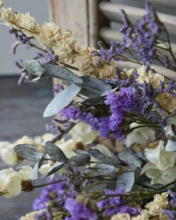 Droogbloemen Boeket Met O.a. Bougainvillea En Eucalyptus In Het Lila, Crème Grijs -Mode-Woondecoratiewinkel droogbloemen boeket met oa bougainvillea en eucalyptus in het lila creme grijs 2