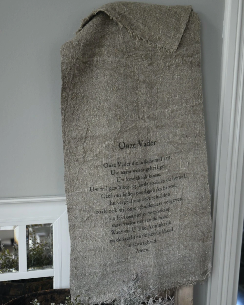 Gebed Shabby doek groot, het Onze Vader die in de hemel zijt Gebed Shabby Doek Groot, Het Onze Vader Die In De Hemel Zijt -Mode-Woondecoratiewinkel gebed shabby doek groot het onze vader 3