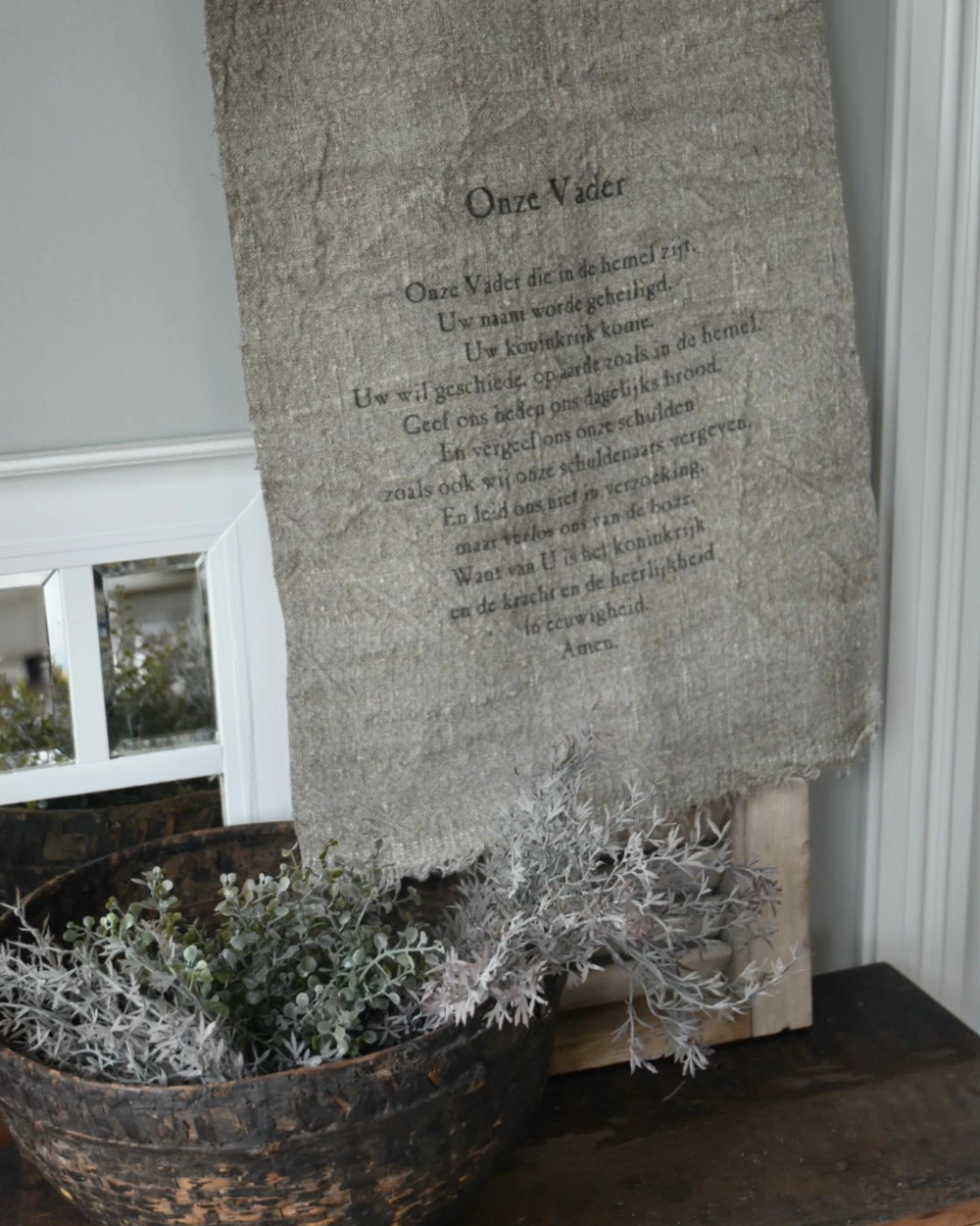 Gebed Shabby doek groot, het Onze Vader die in de hemel zijt Gebed Shabby Doek Groot, Het Onze Vader Die In De Hemel Zijt -Mode-Woondecoratiewinkel gebed shabby doek groot het onze vader 4