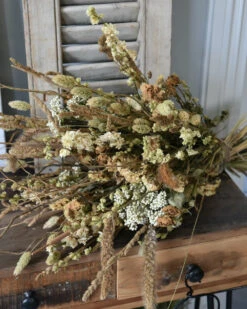 Gelaagd Naturel Crème Droogbloem Boeket -Mode-Woondecoratiewinkel gelaagd naturel creme droogbloem boeket 2