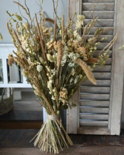 Gelaagd Naturel Crème Droogbloem Boeket