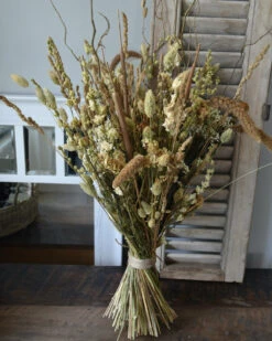 Gelaagd Naturel Crème Droogbloem Boeket -Mode-Woondecoratiewinkel gelaagd naturel creme droogbloem boeket 3