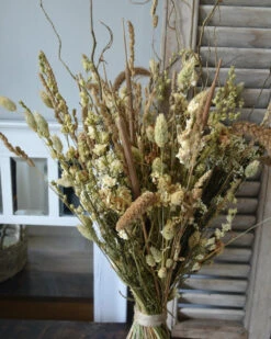 Gelaagd Naturel Crème Droogbloem Boeket -Mode-Woondecoratiewinkel gelaagd naturel creme droogbloem boeket 5