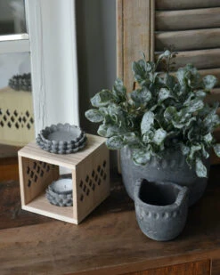 Geur Brander Van Hout Met Aardewerk Cupjes -Mode-Woondecoratiewinkel geur brander van hout met aardewerk cupjes 5