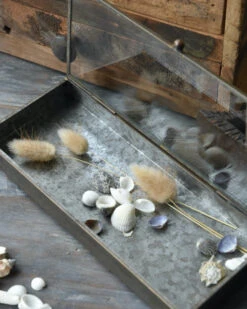 Glazen Kistje In Antiek-look Met Zinken Bodem, IB Laursen -Mode-Woondecoratiewinkel glazen kistje in antiek look met zinken bodem ib laursen 2