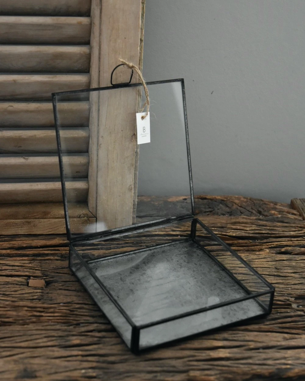 Glazen kistje met zinken bodem, IB Laursen Glazen Kistje Met Zinken Bodem, IB Laursen -Mode-Woondecoratiewinkel glazen kistje met zinken bodem ib laursen 3