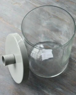 Glazen Pot Met Grijs Metalen Kaarsen Inzet, IB Laursen -Mode-Woondecoratiewinkel glazen pot met grijs metalen kaarsen inzet ib laursen 6