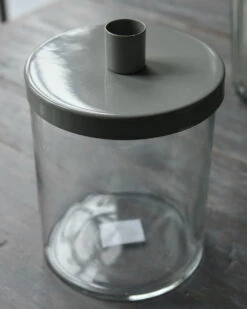 Glazen Pot Met Grijs Metalen Kaarsen Inzet, IB Laursen -Mode-Woondecoratiewinkel glazen pot met grijs metalen kaarsen inzet ib laursen 7