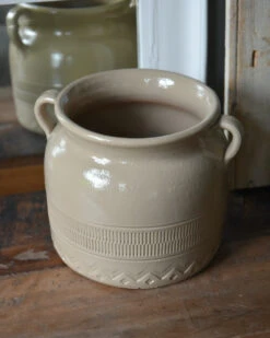 Gres Pot Met Patroon In Onderrand En Oren, IB Laursen -Mode-Woondecoratiewinkel gres pot met patroon in onderrand en oren ib laursen 4