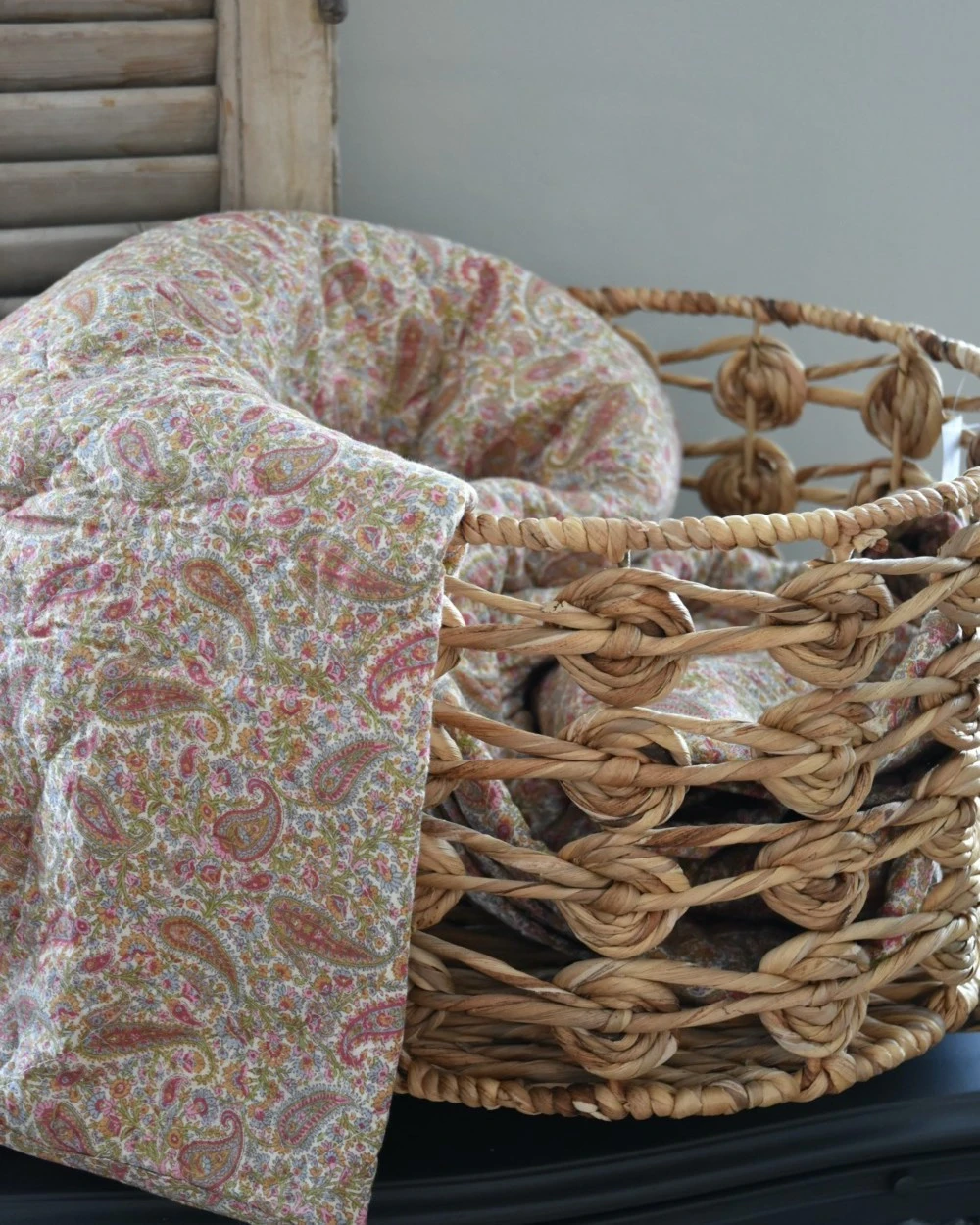 Handgemaakte mand met cirkel patroon, groot Handgemaakte Mand Met Cirkel Patroon, Groot -Mode-Woondecoratiewinkel handgemaakte mand met cirkel patroon groot 2