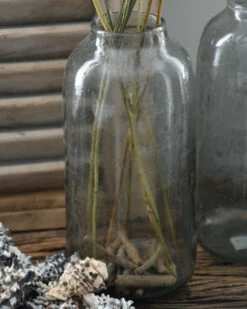 Hoge Vaas Met Bubbels, Zilvermetaal En Grijze Gloed -Mode-Woondecoratiewinkel hoge vaas met bubbels metaal en grijze gloed 2