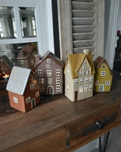 Keramiek Theelicht Huisje Nyhavn, IB Laursen -Mode-Woondecoratiewinkel keramiek theelicht huisje nyhavn ib laursen 6