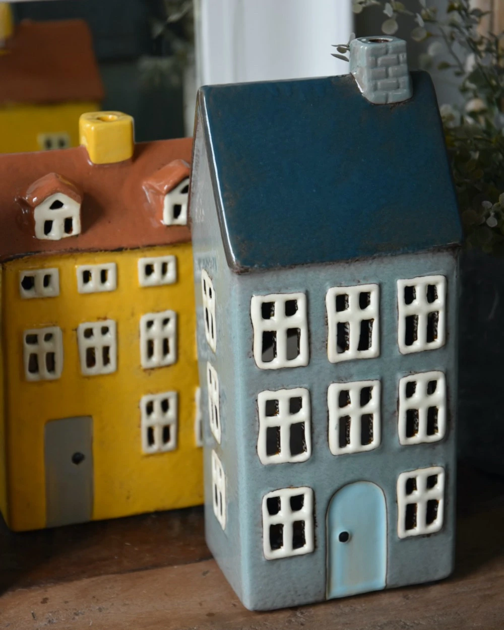 Keramiek theelicht huis Nyhavn in zee blauw, IB Laursen Keramiek Theelicht Huis Nyhavn In Zee Blauw, IB Laursen -Mode-Woondecoratiewinkel keramiek theelicht pakhuis nyhavn in zee blauw ib laursen 5
