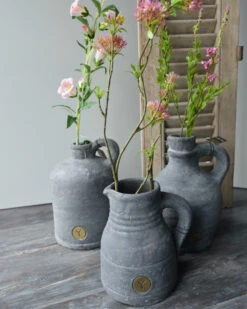 Kruik Kannetje Met Oor In Vintage Grijs Groot, Brynxz -Mode-Woondecoratiewinkel kruik kannetje met oor in vintage grijs groot brynxz 3