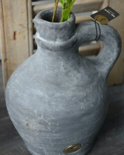 Kruik Kannetje Met Oor In Vintage Grijs Groot, Brynxz -Mode-Woondecoratiewinkel kruik kannetje met oor in vintage grijs groot brynxz 6