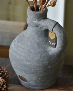 Kruik Kannetje Met Oor In Vintage Grijs Groot, Brynxz -Mode-Woondecoratiewinkel kruik kannetje met oor in vintage grijs groot brynxz 7