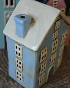 Licht Blauw Pakhuis Nyhavn, Theelicht Huisje IB Laursen -Mode-Woondecoratiewinkel licht blauw pakhuis nyhavn theelicht huisje ib laursen 2