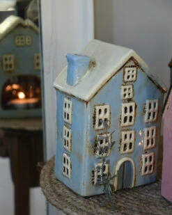 Licht Blauw Pakhuis Nyhavn, Theelicht Huisje IB Laursen -Mode-Woondecoratiewinkel licht blauw pakhuis nyhavn theelicht huisje ib laursen 4