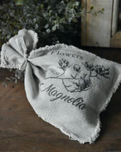 Linnen Geurzakje Met Magnolia Takken, Shabby