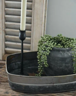 Metalen Bak In Twee Tinten Gelaagd, Groot