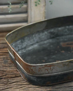 Metalen Bak In Twee Tinten Gelaagd, Groot -Mode-Woondecoratiewinkel metalen bak in twee tinten gelaagd groot 4