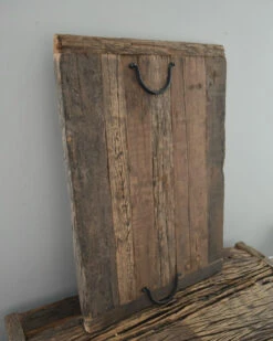 Oud Houten Railway Plateau Met Hengsels -Mode-Woondecoratiewinkel oud houten plateau met hengsels 2