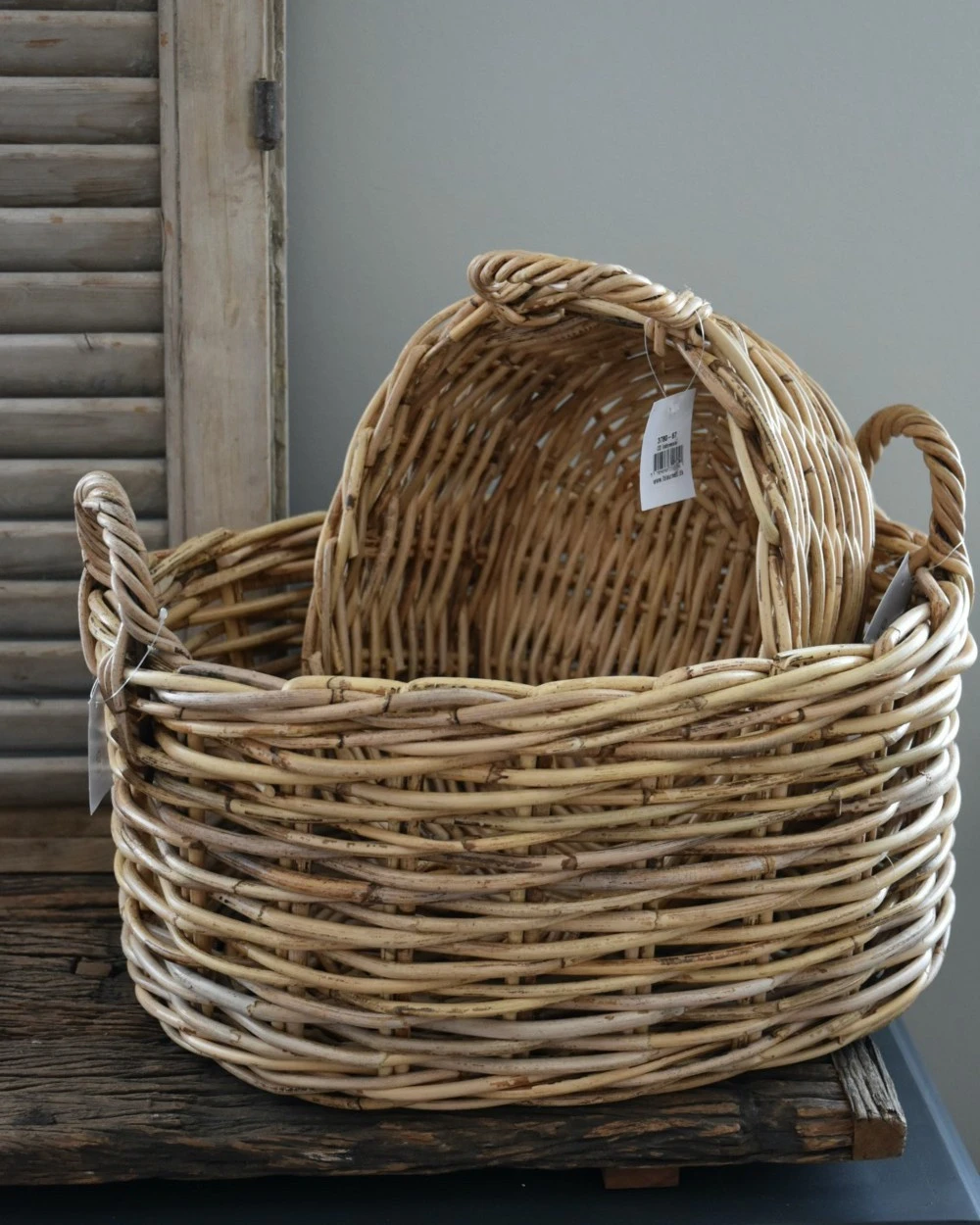 ovale rotan mand met hengsels, IB Laursen Ovale Rotan Mand Met Hengsels, IB Laursen -Mode-Woondecoratiewinkel ovale rotan mand met hengsels ib laursen 5