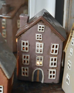 Pastel Lila Theelicht Huis Met Open Ramen Nyhavn, IB Laursen -Mode-Woondecoratiewinkel pastel lila theelicht huis met open ramen nyhavn ib laursen 1 4