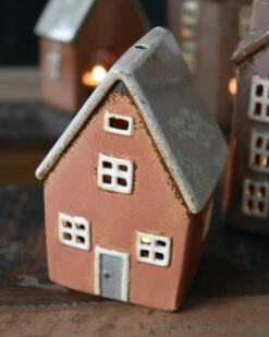 Pastel Perzik Kleurig Theelicht Huisje Nyhavn, IB Laursen