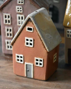 Pastel Perzik Kleurig Theelicht Huisje Nyhavn, IB Laursen -Mode-Woondecoratiewinkel pastel perzik kleurig theelicht huisje nyhavn ib laursen 3