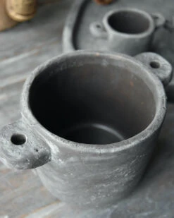 Planter Pot Met Oren Vintage Grijs Groot, Brynxz -Mode-Woondecoratiewinkel planter pot met oren vintage grijs groot brynxz 4