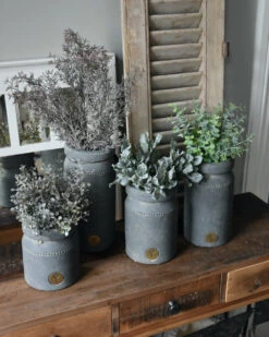 Pot Aardewerk Majestic Grijs Met Sierrandje En Kraag L, Brynxz -Mode-Woondecoratiewinkel pot aardewerk majestic grijs met sierrandje en kraag l brynxz 2