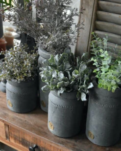 Pot Aardewerk Majestic Grijs Met Sierrandje En Kraag L, Brynxz -Mode-Woondecoratiewinkel pot aardewerk majestic grijs met sierrandje en kraag l brynxz 7