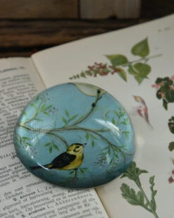 Presse Papier Met Vogels Op Tak In Pastel Blauw -Mode-Woondecoratiewinkel presse papier met vogels op tak in pastel blauw 3