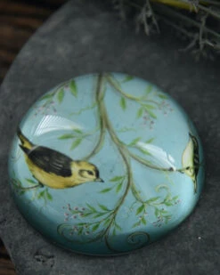 Presse Papier Met Vogels Op Tak In Pastel Blauw -Mode-Woondecoratiewinkel presse papier met vogels op tak in pastel blauw 7