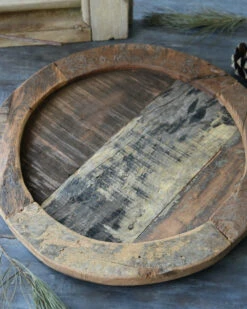 Ronde Oud Houten Plateau, IB Laursen -Mode-Woondecoratiewinkel ronde oud houten plateau unique ib laursen 3
