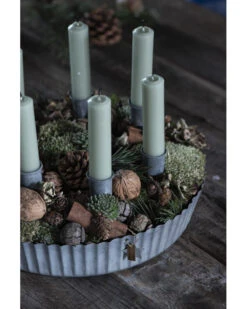 Ronde Zinken Schaal Met Hoge Schulp Rand, IB Laursen -Mode-Woondecoratiewinkel ronde zinken schaal met hoge schulp rand ib laursen 2