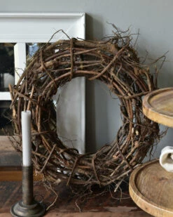 Takken Met Wortels Gevlochten Open Krans Naturel -Mode-Woondecoratiewinkel takken met wortels gevlochten open krans naturel 4