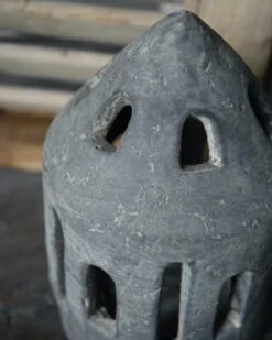 Theelicht Houder Huis Rond Vintage Grijs Groot, Brynxz -Mode-Woondecoratiewinkel theelicht houder huis rond vintage grijs groot brynxz 3