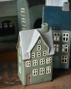 Theelicht Huisje Nyhavn Pastel Groen, IB Laursen -Mode-Woondecoratiewinkel theelicht huisje nyhavn pastel groen ib laursen 2