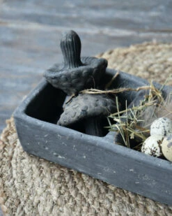 Vakkenbak Vintage Grijs Aardewerk Met Oor, 3 Vakken Brynxz -Mode-Woondecoratiewinkel vakkenbak vintage grijs aardewerk met oor 3 vakken brynxz 2