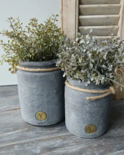 Vintage Grijze Pot Met Dik Touw Groot, Brynxz 4 Vintage Grijze Pot Met Dik Touw Groot, Brynxz -Mode-Woondecoratiewinkel vintage grijze pot met dik touw groot brynxz 2