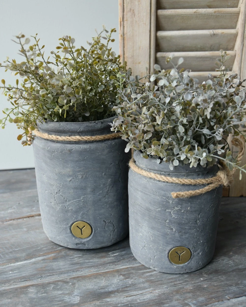Vintage grijze pot met dik touw groot, Brynxz Vintage Grijze Pot Met Dik Touw Groot, Brynxz -Mode-Woondecoratiewinkel vintage grijze pot met dik touw groot brynxz 2