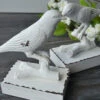 Vogel Boekensteun Antiek Wit, Set Van Twee -Mode-Woondecoratiewinkel vogel boekensteun antiek wit set van twee