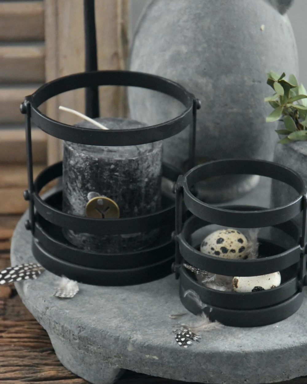 Zwart metalen houder Atmosphere groot, Brynxz Zwart Metalen Houder Atmosphere Groot, Brynxz -Mode-Woondecoratiewinkel zwart metalen houder atmosphere groot brynxz 3